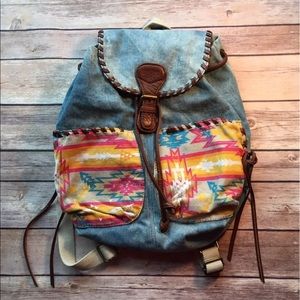 Mad Love Jeans Drawstring Backpack Southwest