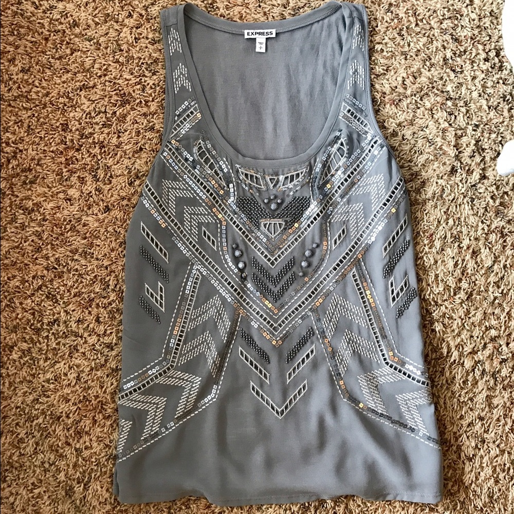 Express beaded tank top