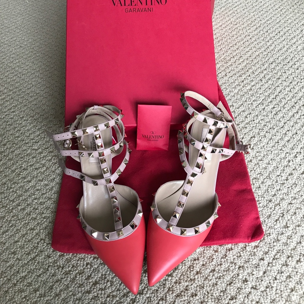 Valentino Rockstud Ankle Strap Pump