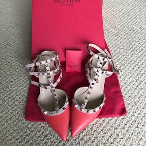 Valentino Rockstud Ankle Strap Pump
