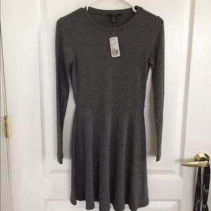 Forever 21 Grey Long Sleeve Dress