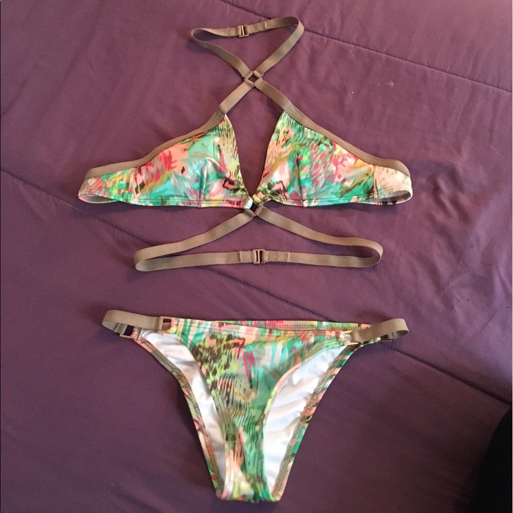 *SOLD* Tropical Strappy Bikini Set