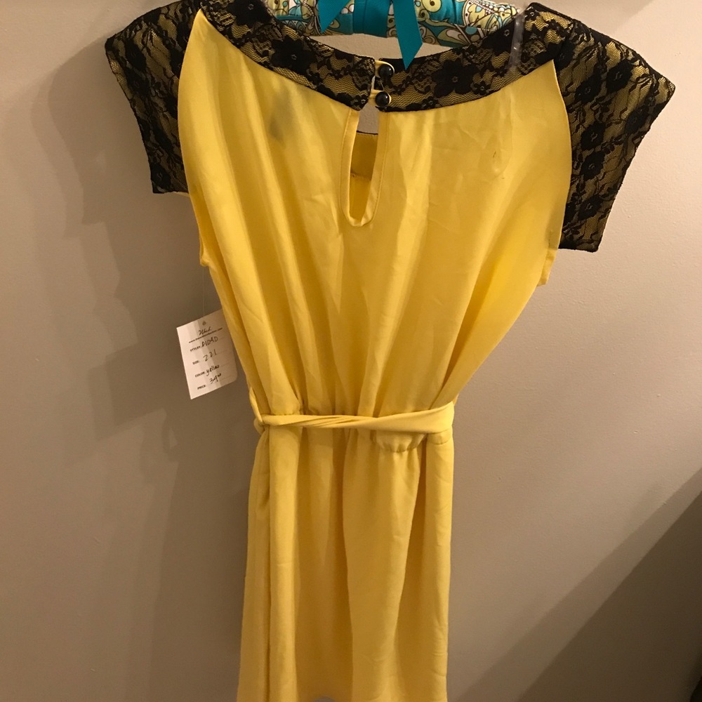 wish black and yellow dress - Picture 2 of 3