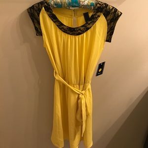 wish black and yellow dress