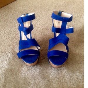 Royal blue wedges