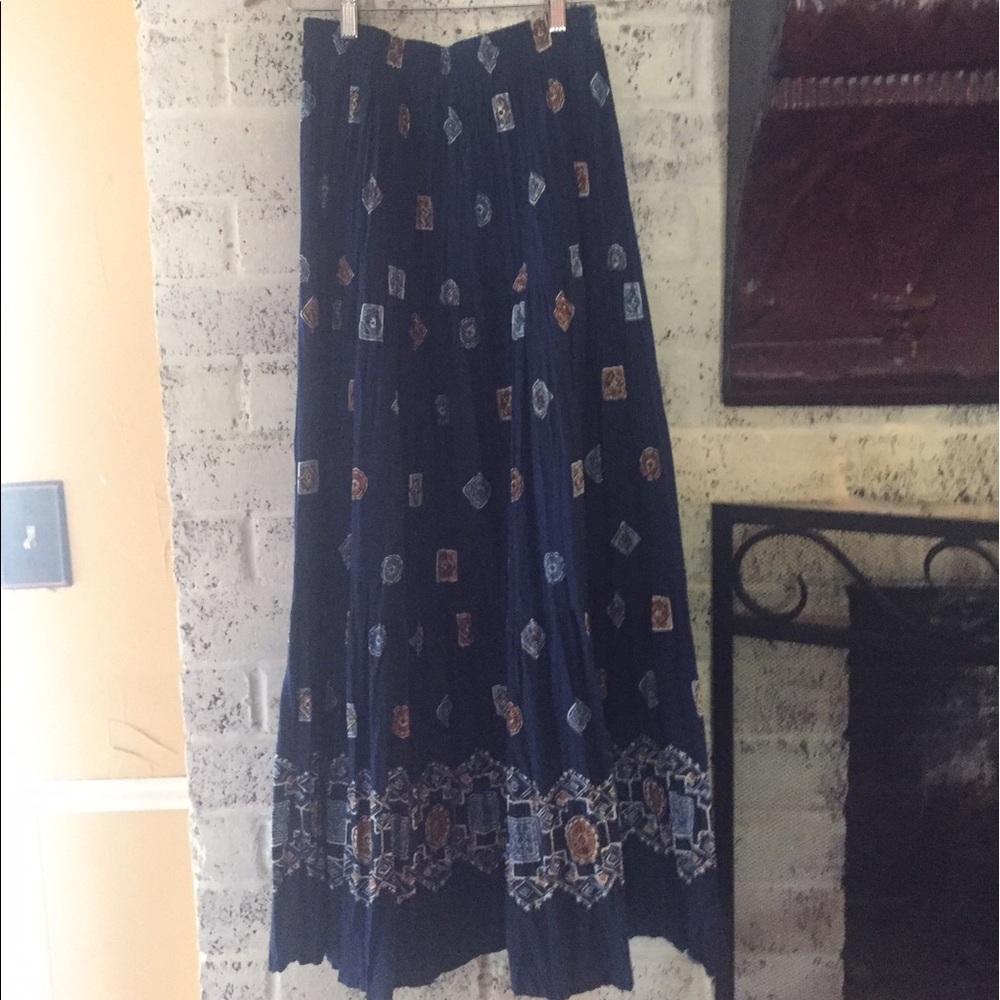 Roper Blue Southwestern Print Skirt