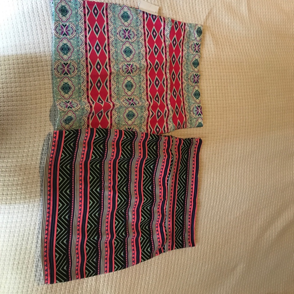 Boho style mini skirts