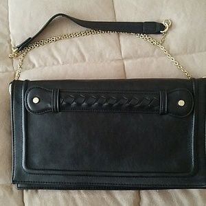 Large clutch with shoulder strap
