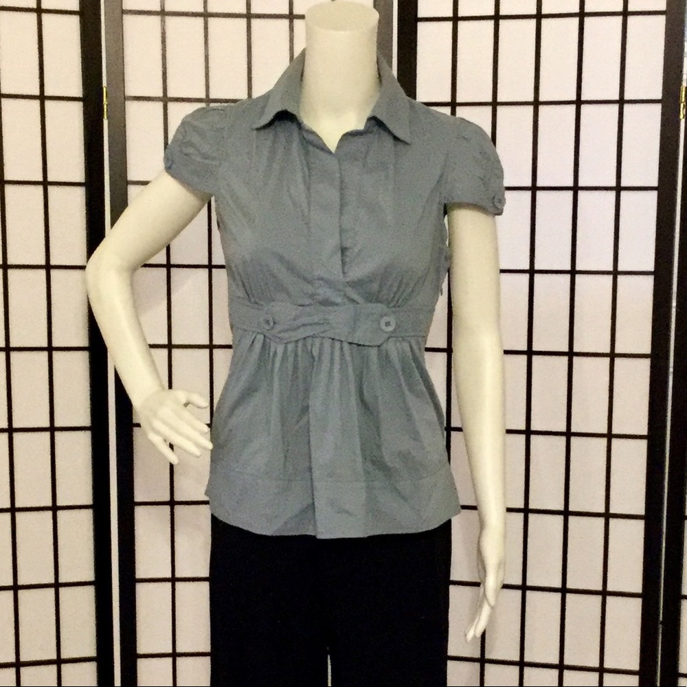BCBG max azria blue blouse