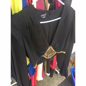 Long sleeve beaded blouse