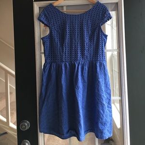 Xhiliration Cotton Eyelet Dress