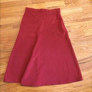 Calvin train designer skirt- dark red/ orange