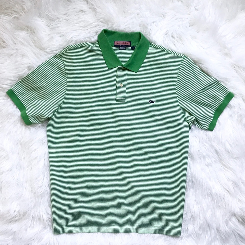 Vineyard Vines Polo Shirt Striped Short Sleeve L