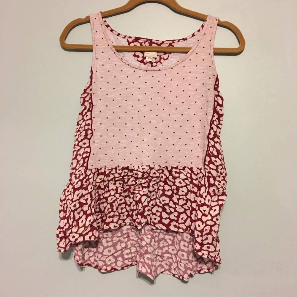 Anthropologie floral woven Peplum top
