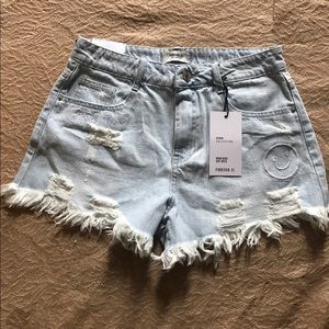 Forever 21 high rise cut off shorts