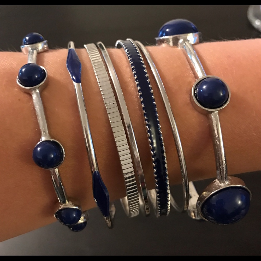 Brand new Navy New York & Co. bangle bracelets