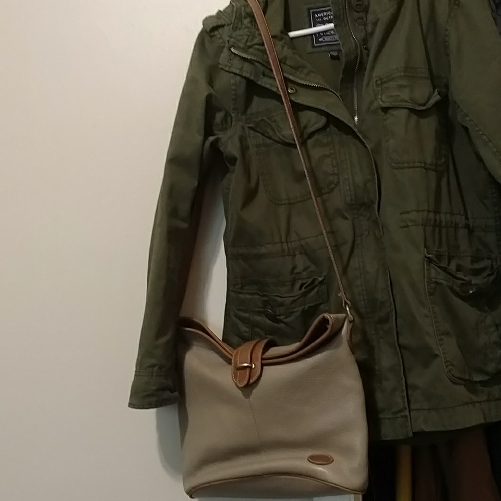 Leather foldover purse, good condition