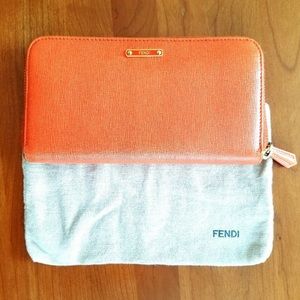 Fendi 2 Jours zip around wallet with zipper.