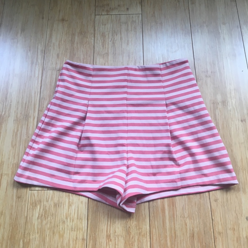 Free People Pink Striped Shorts XS