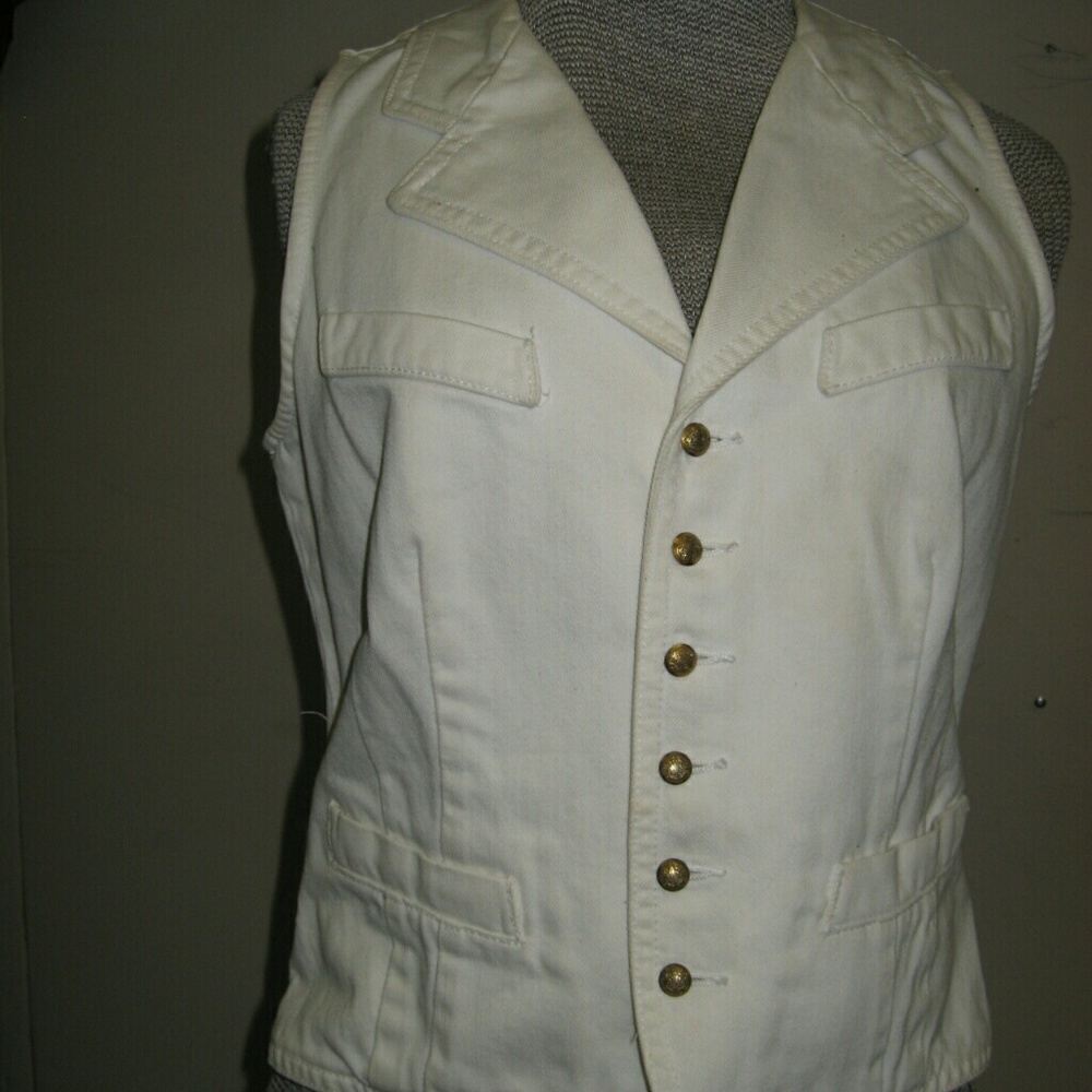 White jeans vest Ralph Lauren size 10