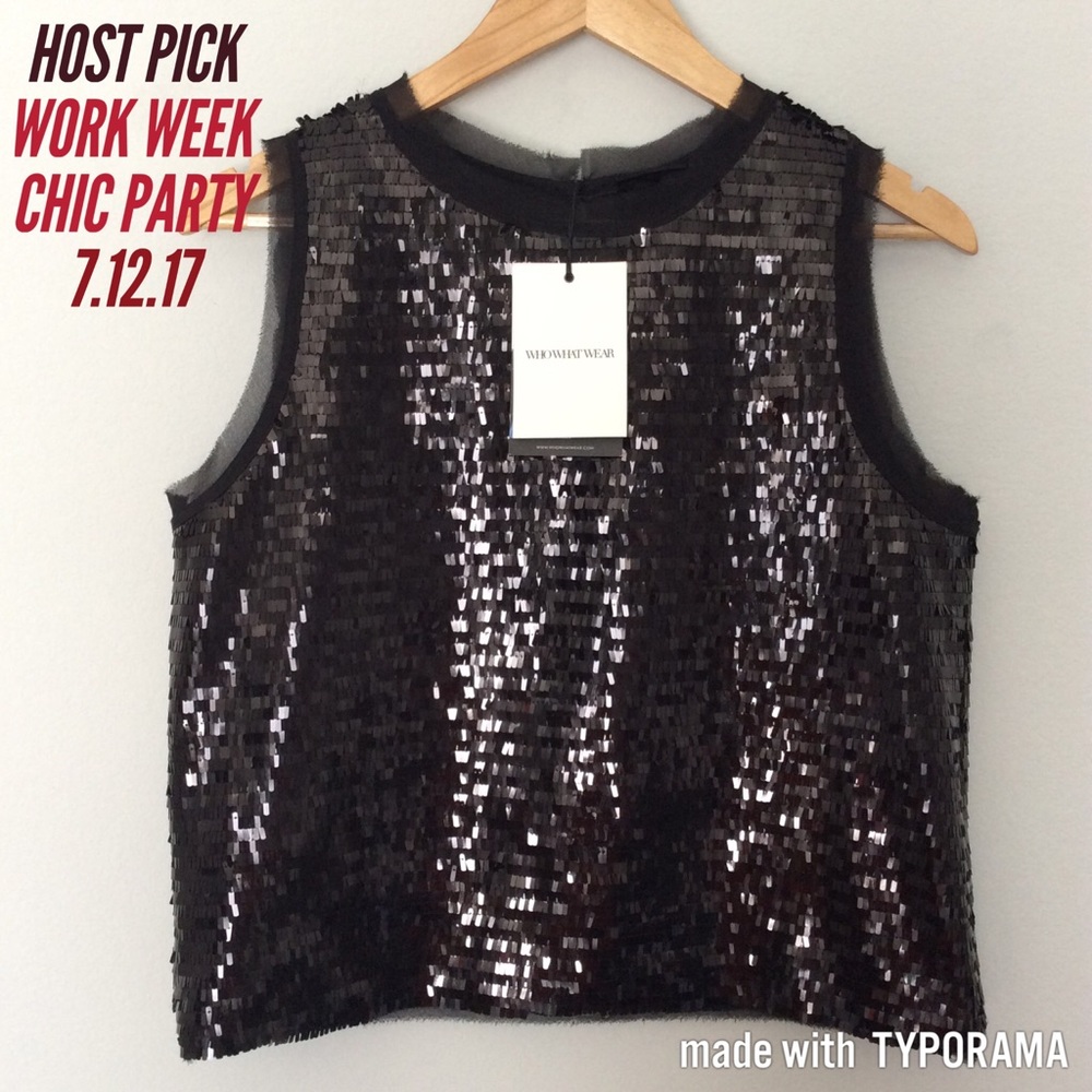 NWT Who What Wear Target sequined black top 🎉 HP
