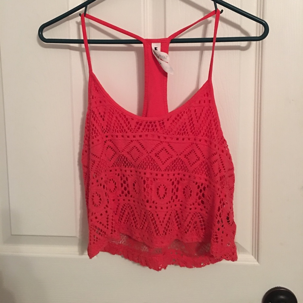 pink croptop