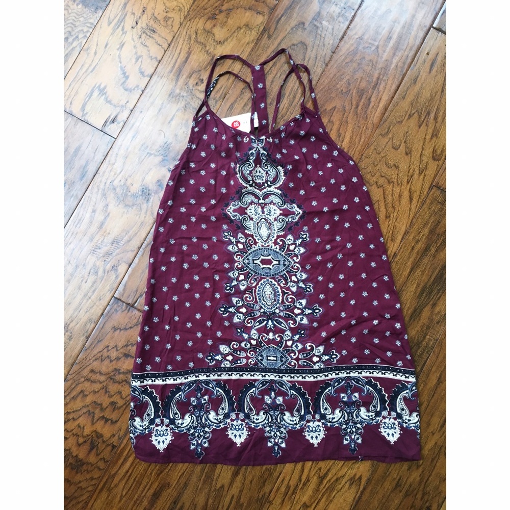 Paisley mini racerback dress