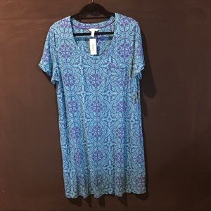 Soma Aqua Blue and Blue/Purple Design Night Gown
