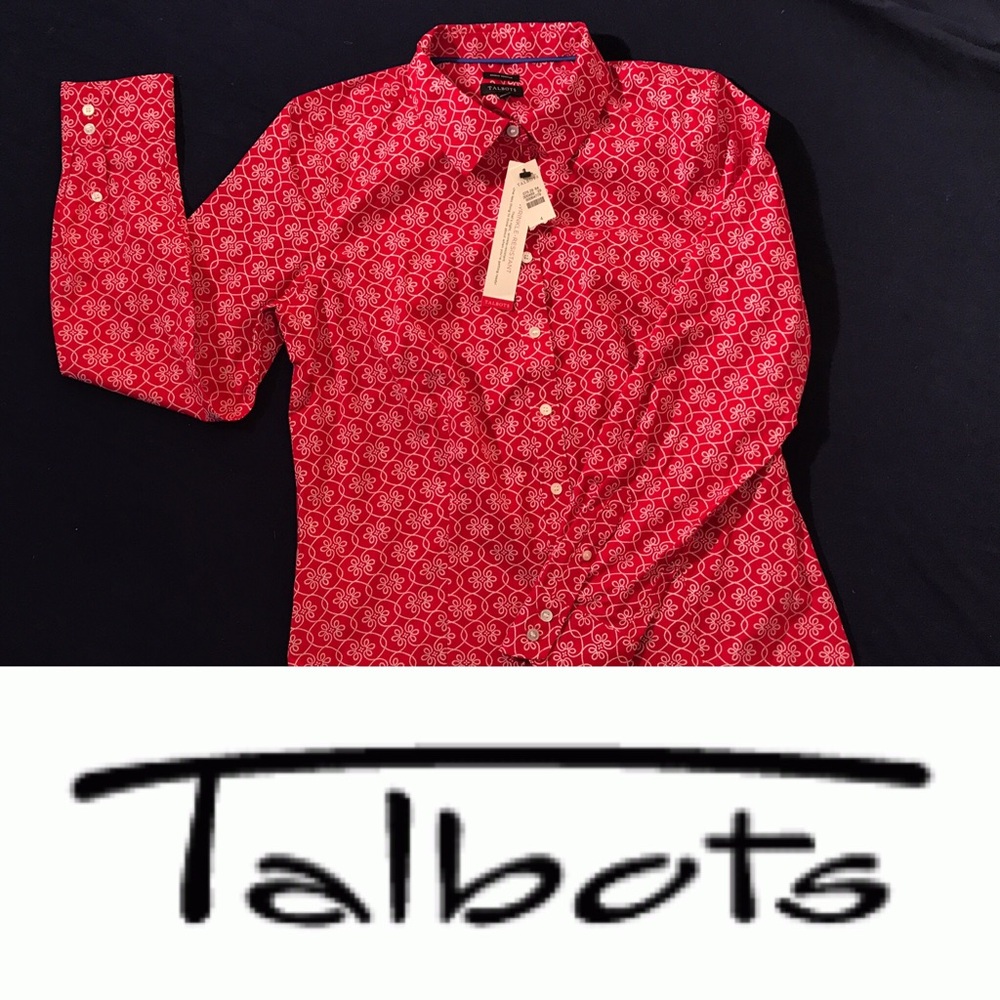 NWT Talbots Button Down Shirt, Size 4
