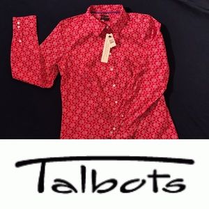 NWT Talbots Button Down Shirt, Size 4