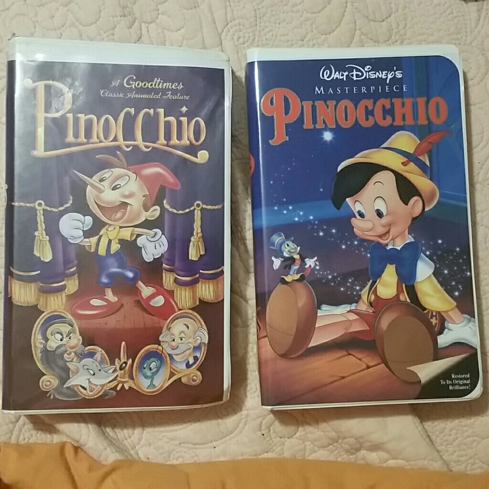 Pinocchio VHS Disney & Goodtimes Classic Animated