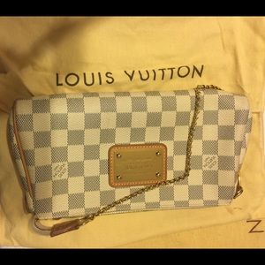 Louis Vuitton Eva Ebene Chain Strap clutch