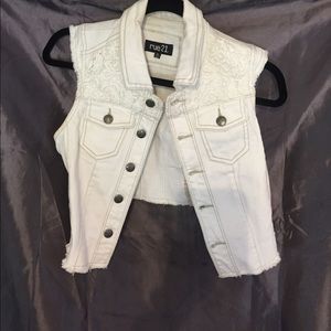 Denim Crop Vest