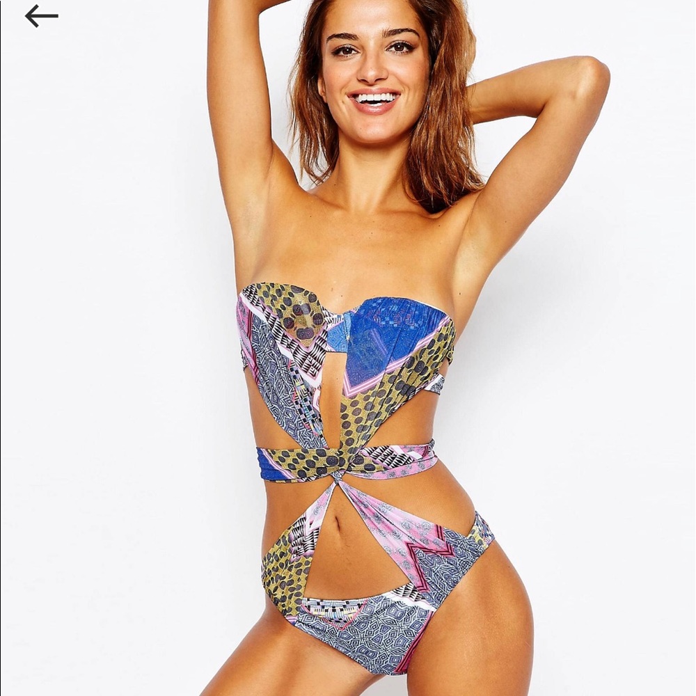 ASOS SCARF PRINT MONOKINI