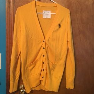 Mustard Yellow A&F Cardigan size L