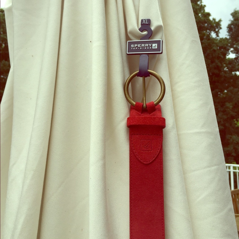 Sperry Top-Sider red suede belt