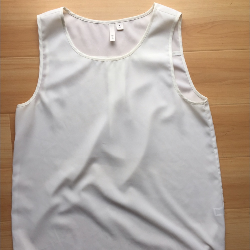 Basic white sleeveless top