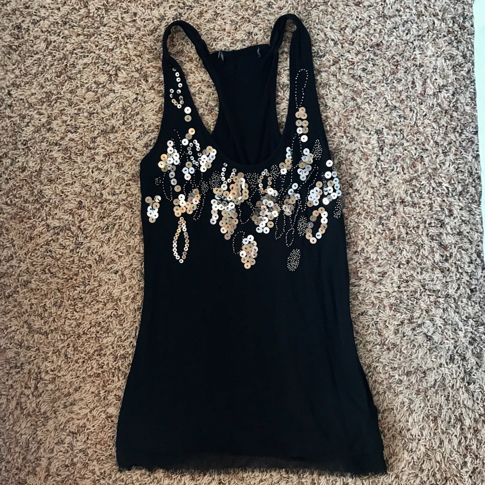 Black sequin tank top from Forever 21