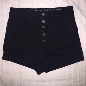 High Waisted Button Up Shorts