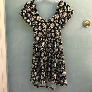 Black sundress with floral pattern
