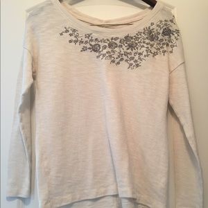 aerie floral embroidered top
