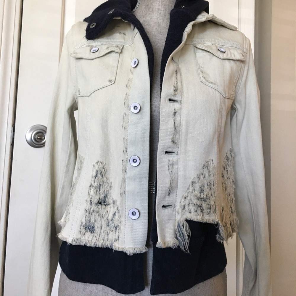 NEW Free People Jean Jacket Hoodie (NWT!)