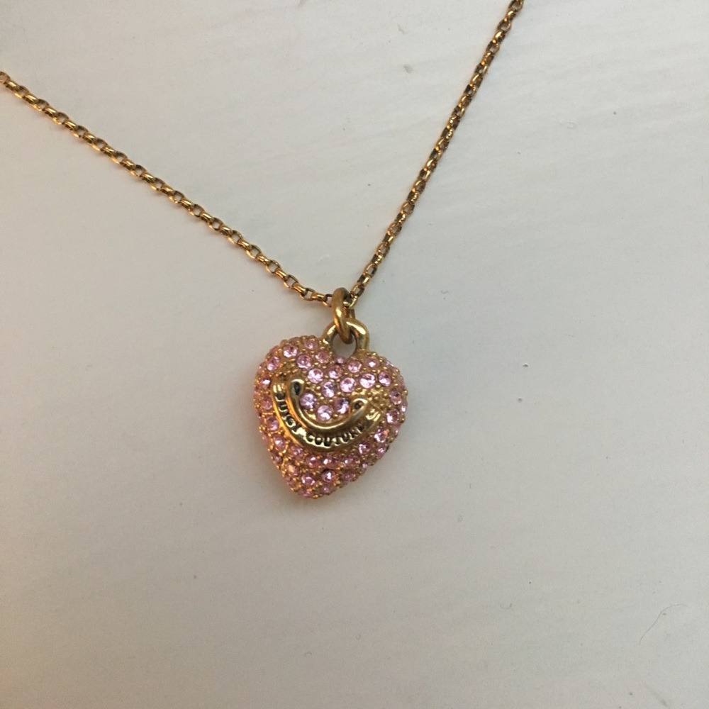 Juicy Couture heart pave necklace