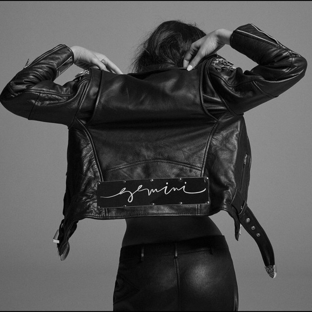 Custom Understated Leather Gemini Zodiac Jacket
