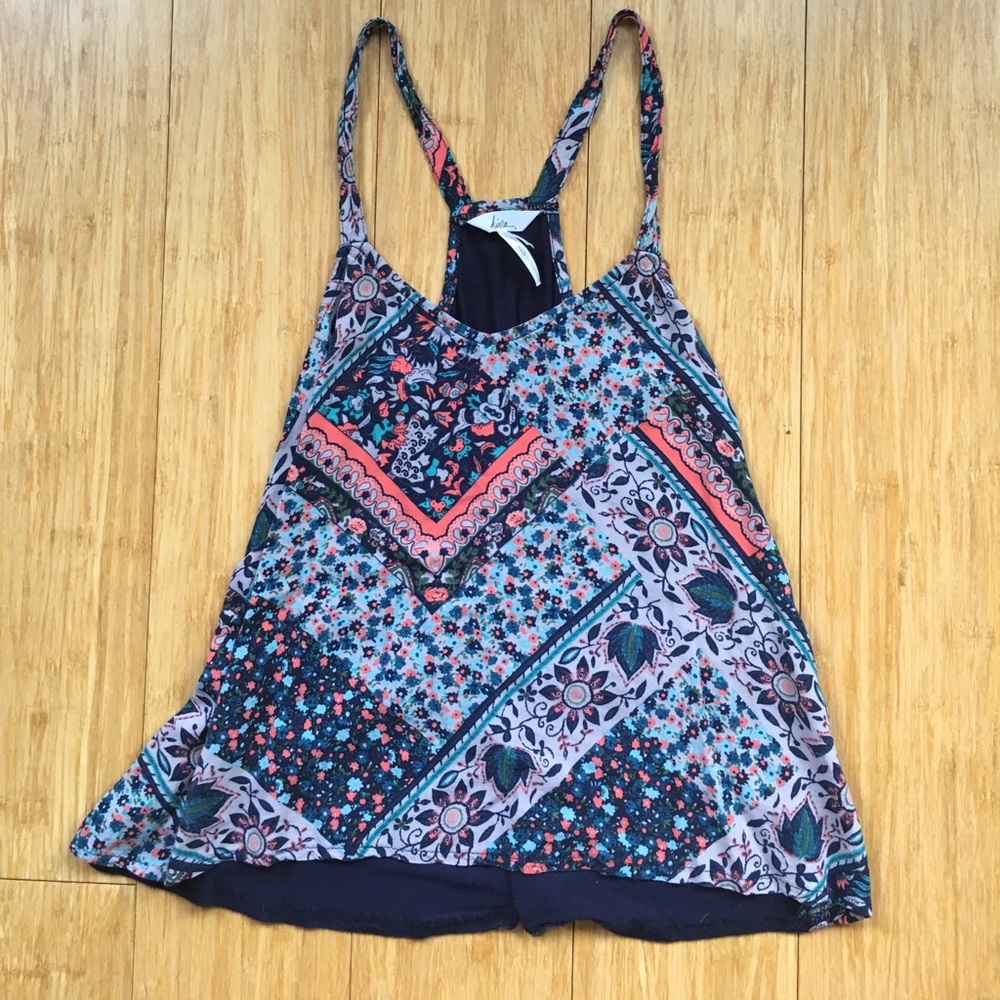 Pacsun Kirra XS Patterned Racerback Tank