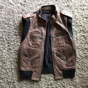 BCBG Max Azaria leather vest