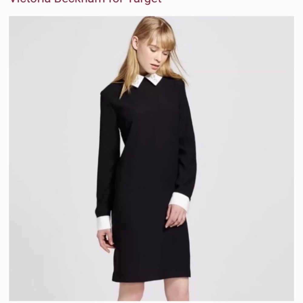 VICTORIA BECKHAM. Black and White Tunic Dress.