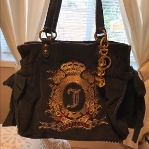 SUPER CUTE BLUE AND GOLD JUICY COUTURE HANDBAG