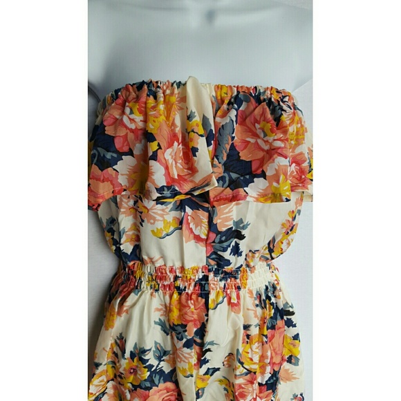 Off Shoulder Floral Print Dress NWOT Many Sizes - Picture 4 of 7
