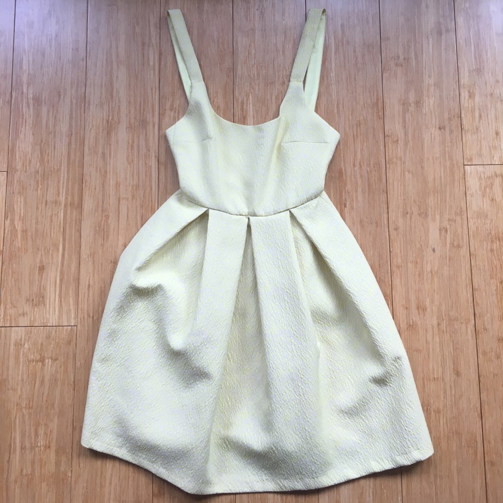 Zara Trafaluc Yellow Dress w Leopard Print Pattern